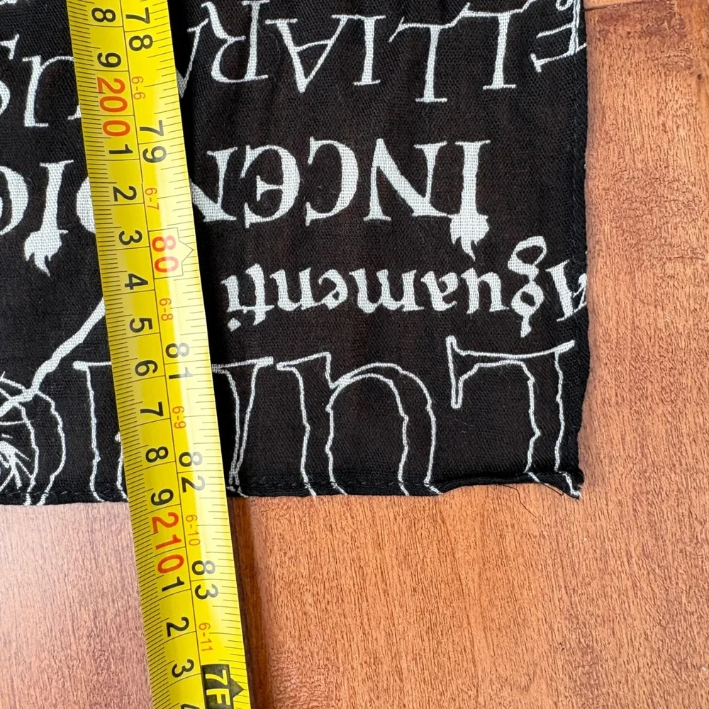 Harry Potter Scarf Wizarding World Spell Script Wrap, Unisex‎ OS Black